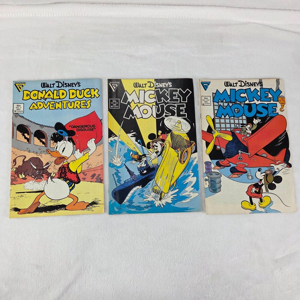 Lot of 3 Walt Disney Comics – Donald Duck Adventures #2 & Mickey Mouse #233 #234